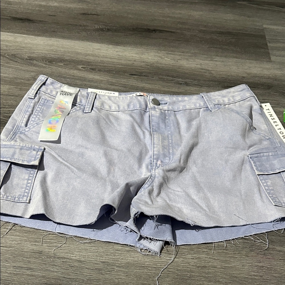 Tinsel Town Blue Women's Cargo‎ Shorts